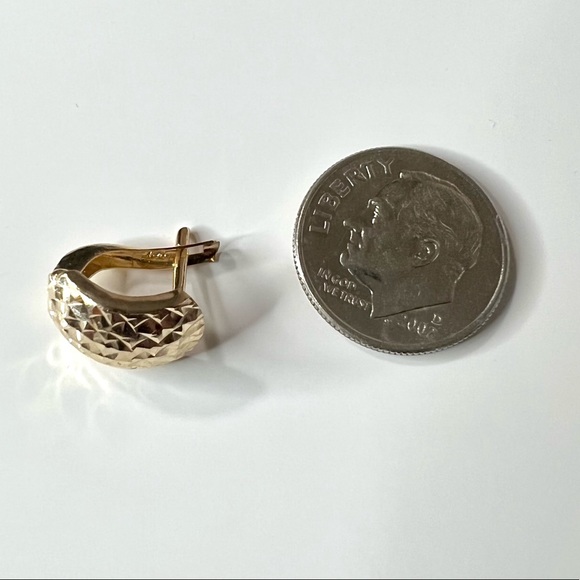 Cliptype Earrings 18K solid yellow gold - Picture 4 of 5